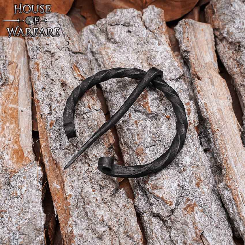 Viking Iron Cloak Pin Twisted