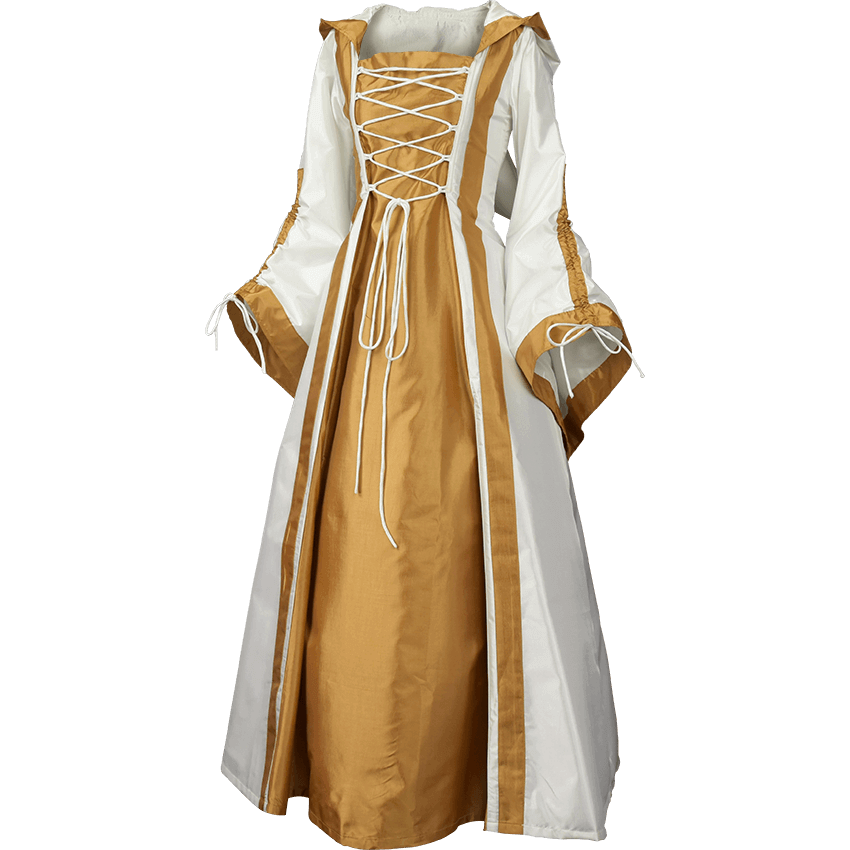 Hooded Renaissance Sorceress Dress - White - MCI-616-Wht by $STORE$