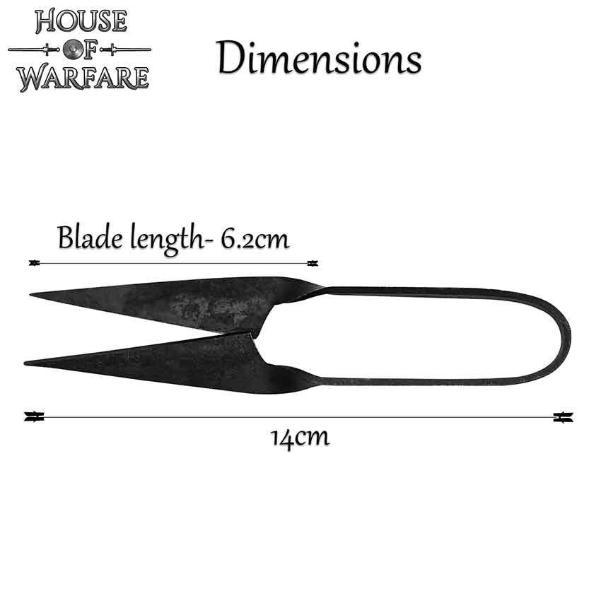 Medieval Accessory Antique Hand Forged Iron Scissors - MedieWorld