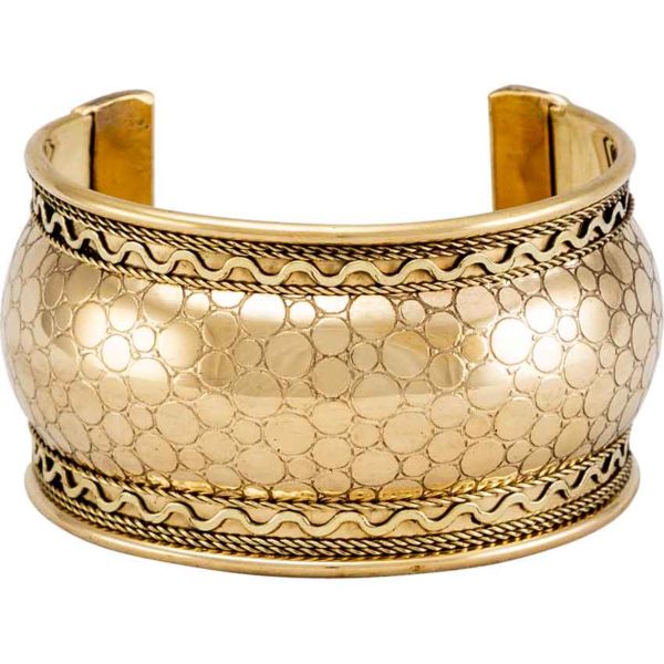 Embossed Brass Bangle - HW-701155 - Medieval Collectibles