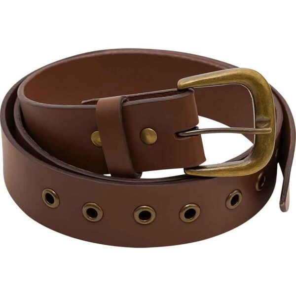 Knights Simple Medieval Leather Belt - Brown - HW-701174BR - Medieval ...