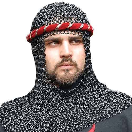 Medieval Chain Mail Shirt and Coif Armor Set and Shirt