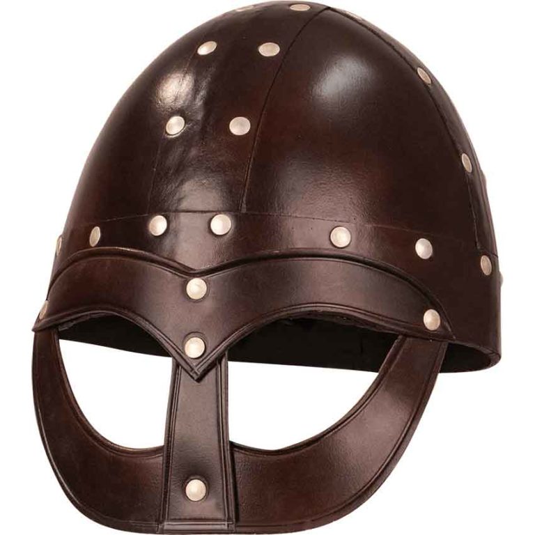 Leather Vendel Viking Helmet