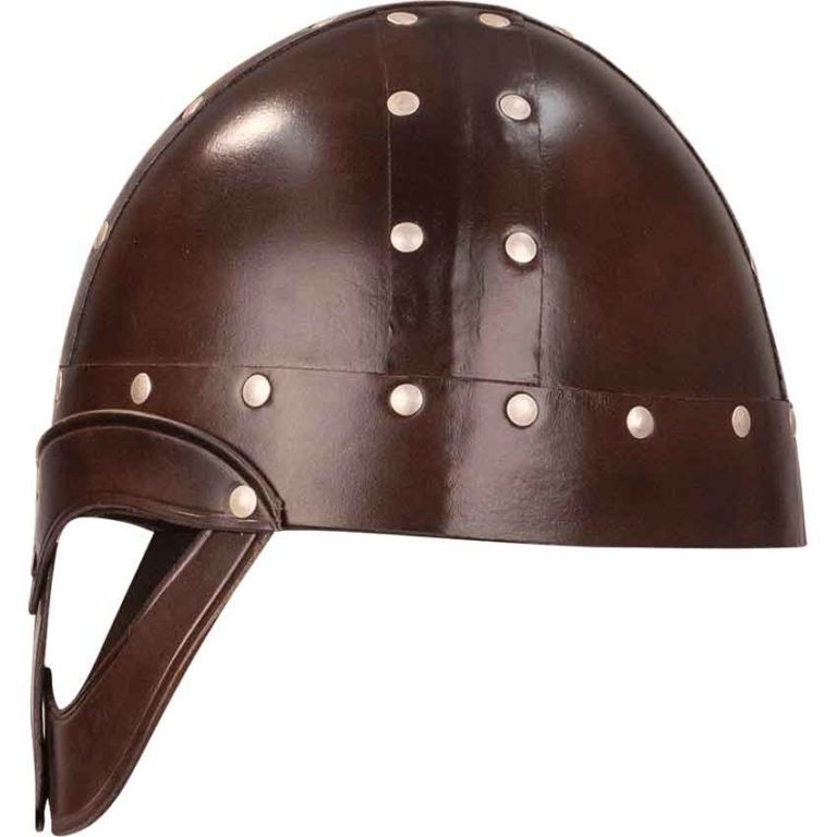 Leather Vendel Viking Helmet