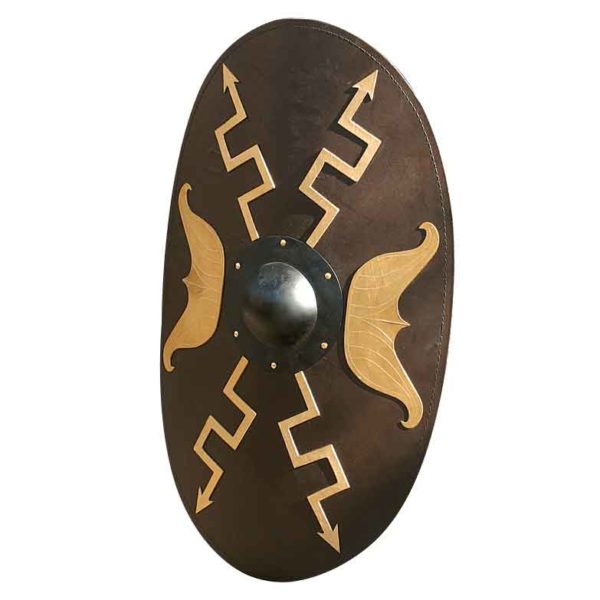 Wooden Oval Roman Shield - 801068 - Medieval Collectibles