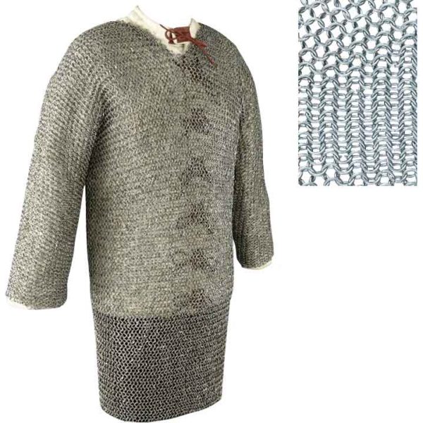 Full Sleeve Butted Chainmail Hauberk - Small