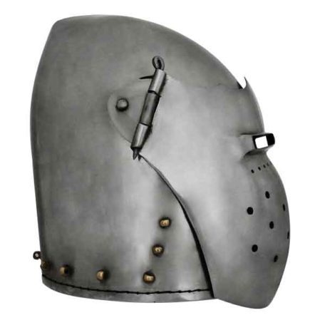 Great Fighting Bascinet Helmet - AB2971 - Medieval Collectibles