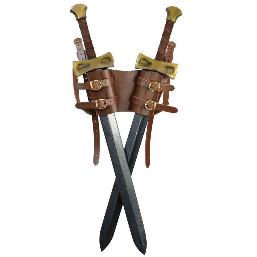 Dual Sword Back Scabbard Holder Harness