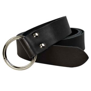 By The Sword Medieval Ring Belt, Black