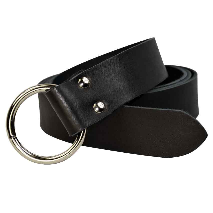 Women's Circle Belt In Black Leather - Thursday Boot Company