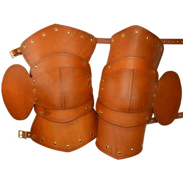 Fighter 1/2 Leather Leg Armour - DK5232 - Medieval Collectibles