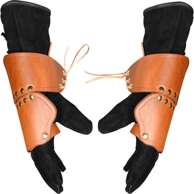 Warriors Leather Half Gauntlets