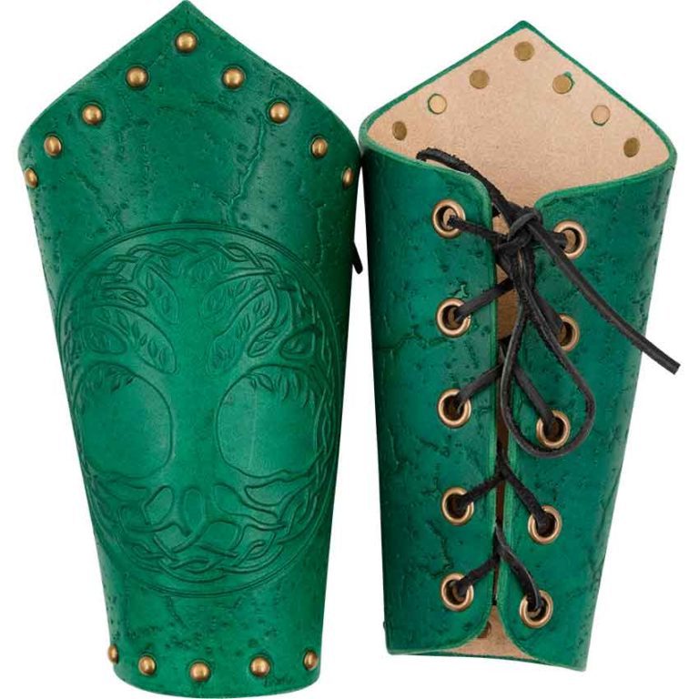 Tree of Life Leather Arm Bracers