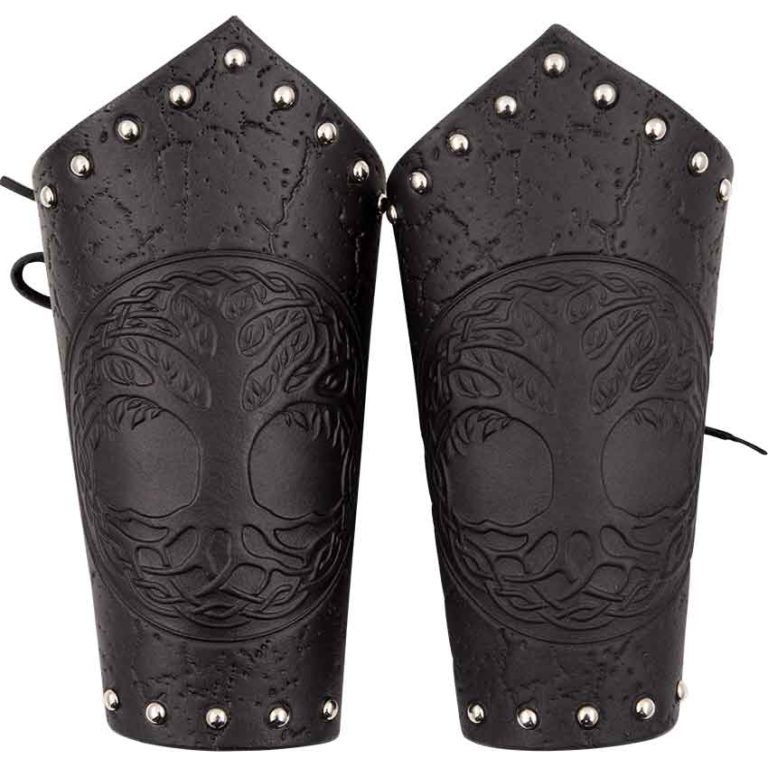 Tree of Life Leather Arm Bracers