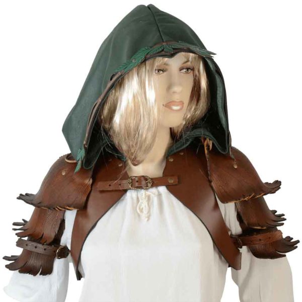 Hooded Woodland Bolero Jacket with Pauldrons