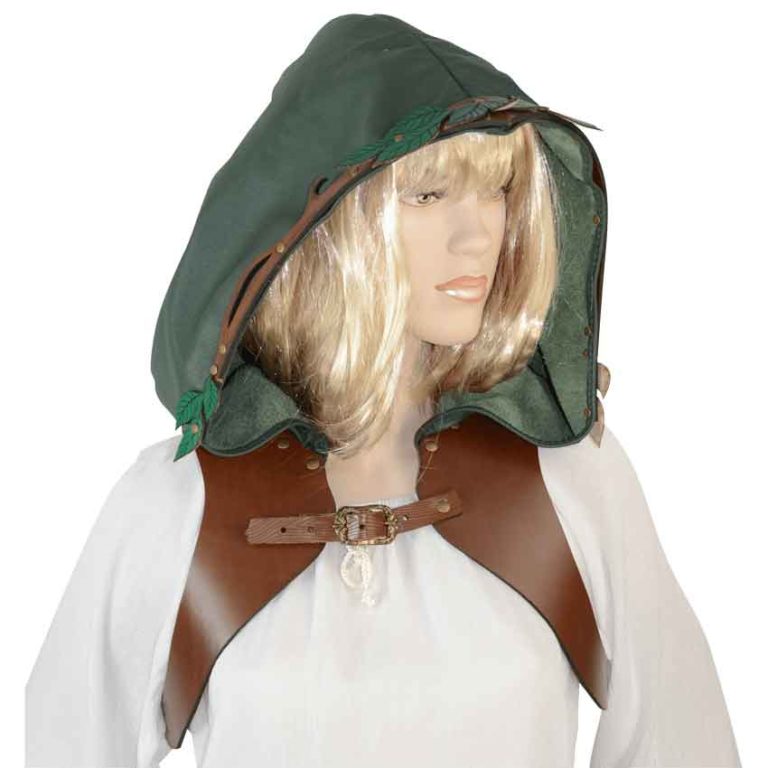 Hooded Woodland Bolero Jacket with Pauldrons