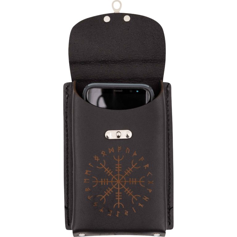 Helm of Awe Leather Phone Holder