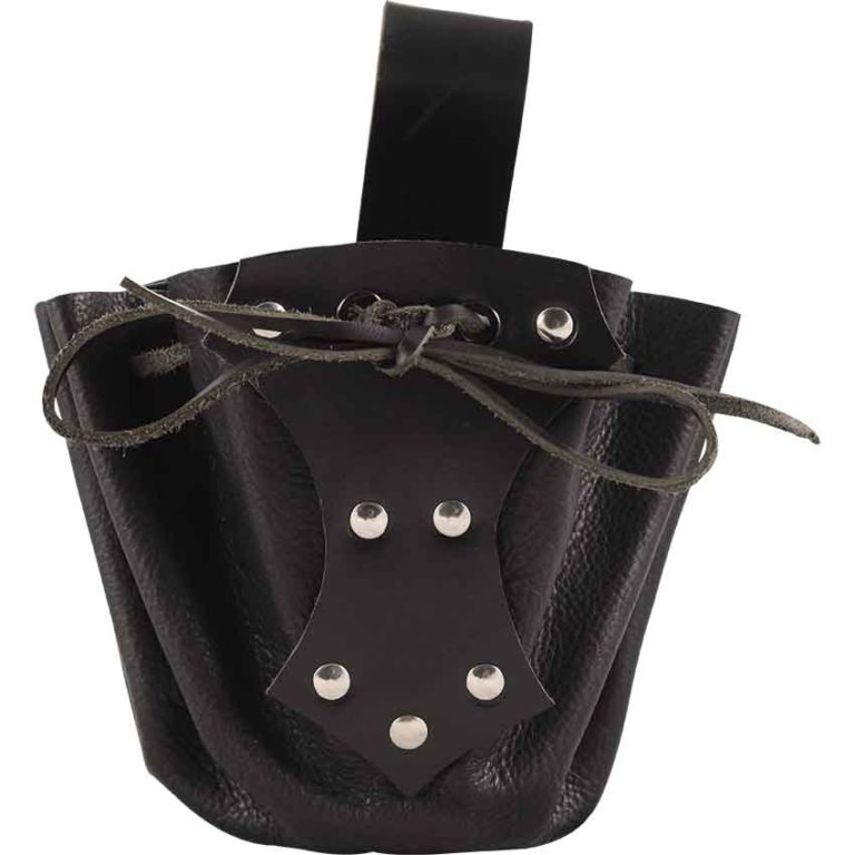 Medieval Belt Pouch with Black Trim