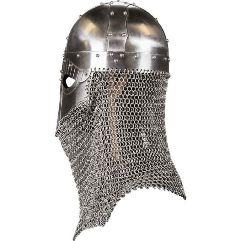 Viking Helmet with Aventail - 16 Gauge