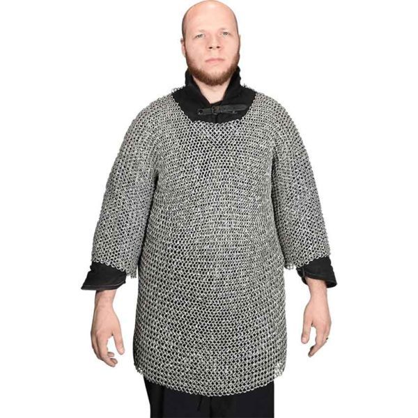 Flat Ring Wedge Riveted Chainmail Haubergeon