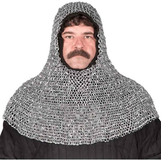 Aluminum Chainmail Coif - HW-700602 - Medieval Collectibles