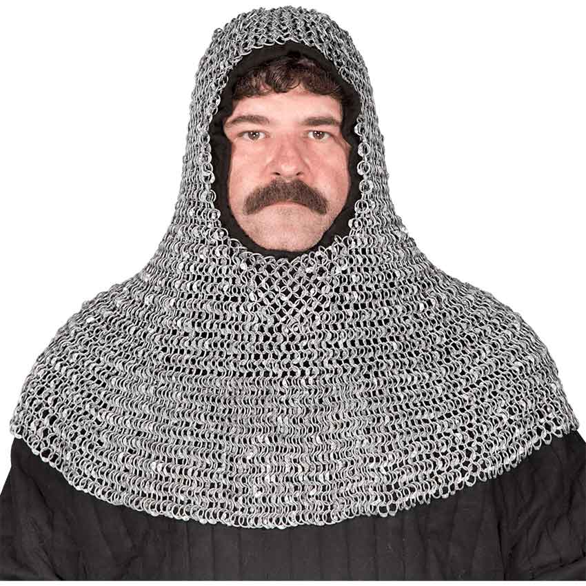 Childrens Aluminum and Rubber Chainmail Coif