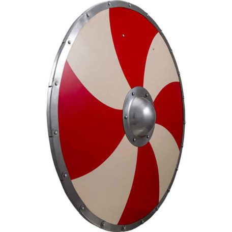 Viking Warriors Shield - Red and Cream - HW-700629 - Medieval Collectibles