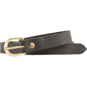 Medieval Leather Buckle Belt - Black