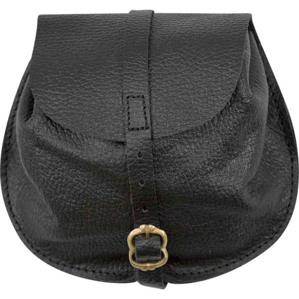 Small Merchant Leather Bag - Black