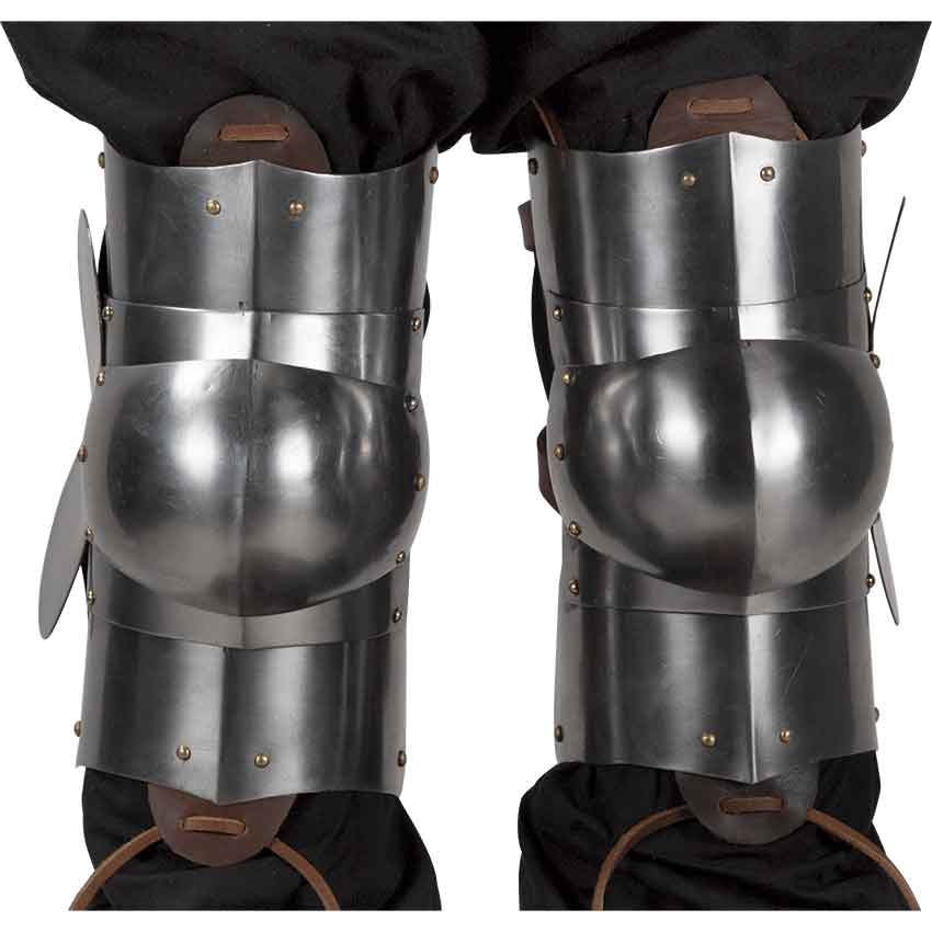 Medieval Steel Knee Armour - HW-701075 - Medieval Collectibles