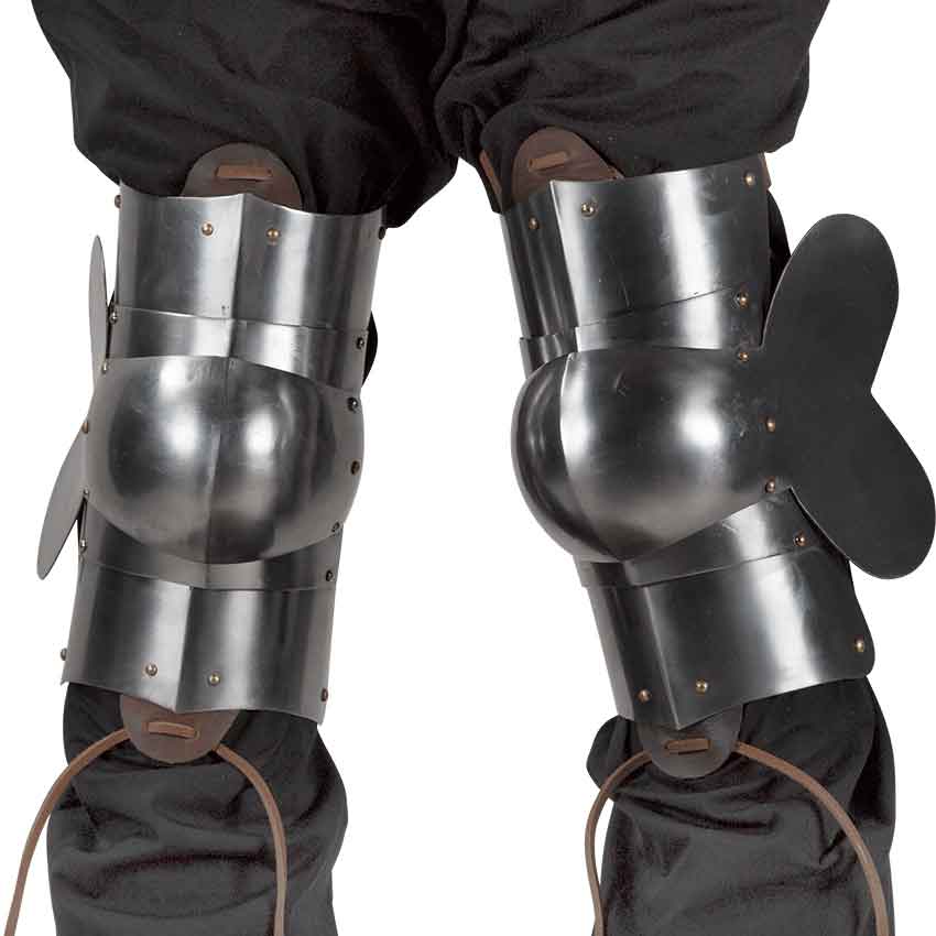 Medieval Steel Knee Armour - HW-701075 - Medieval Collectibles