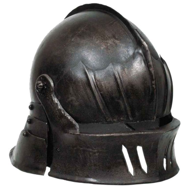 Simple Steel Bascinet Helmet