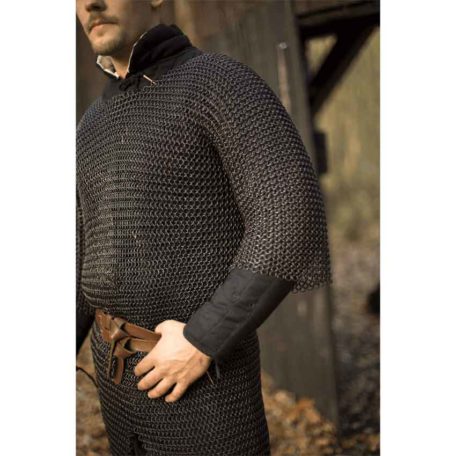 Black Ragnar Chainmail Hauberk - MCI-3222 - Medieval Collectibles