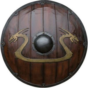 Woodgrain Viking Dragon LARP Shield