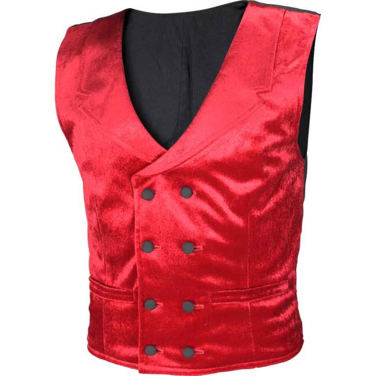 Gentlemens Velvet Double Breasted Vest - MCI-728 - Medieval Collectibles