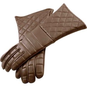 Brown Leather Gauntlets