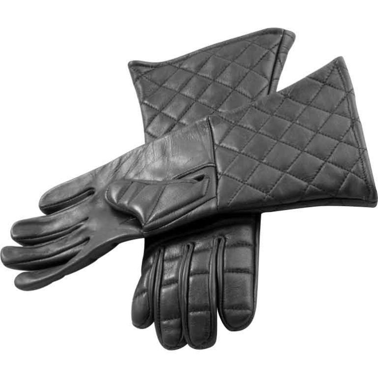 Black Leather Gauntlets