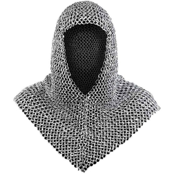 Richard Riveted Steel Chainmail Coif