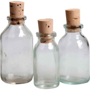 10 x Small Glass Bottles | Miniature Potion Bottle | Mini Glass Vials | Vial