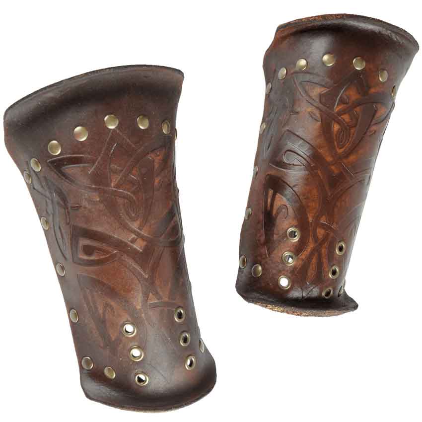 Warriors Leather Arm Bracers-GoblinSmith