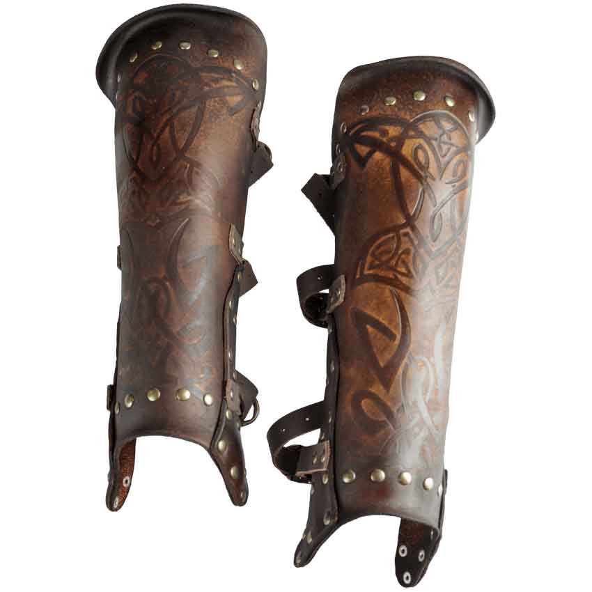 Odomar Viking Leather Greaves