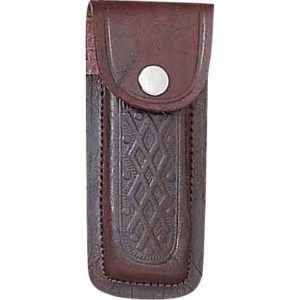 4 Inch Brown Plain Leather Sheath