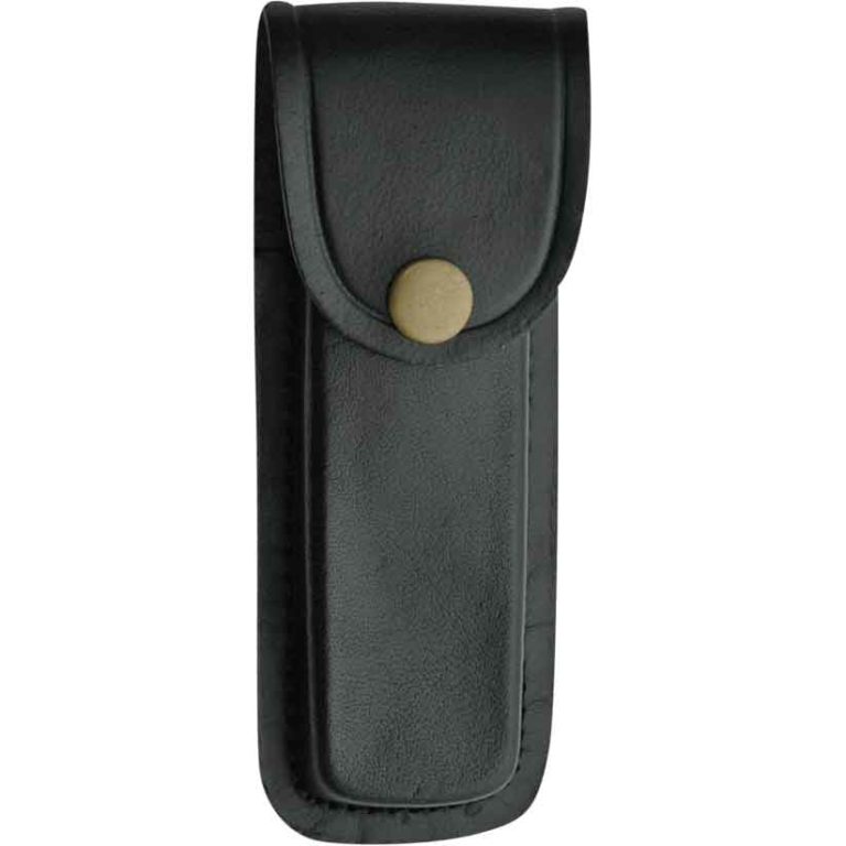 5 Inch Black Plain Leather Sheath - ZS-SHE-2033225 - Medieval Collectibles