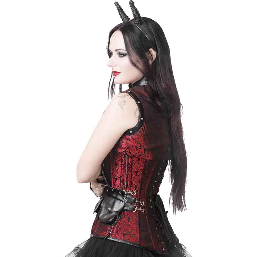 Classic brocade corset with a classic busk. Gothic Victorian, steampunk  affordable corset