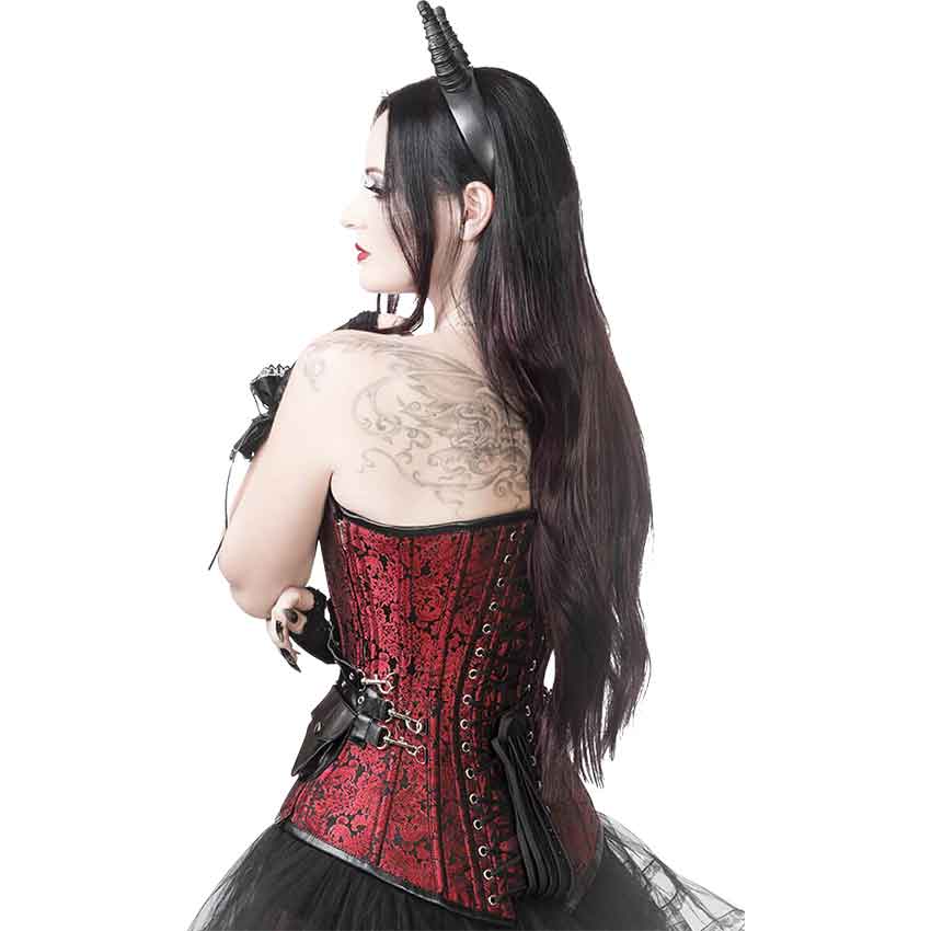 LDS GOTH BROCADE VICTORIAN VAMPIRE GOTHIC SEXY DOMINATRIX STEAMPUNK CORSET  TOP