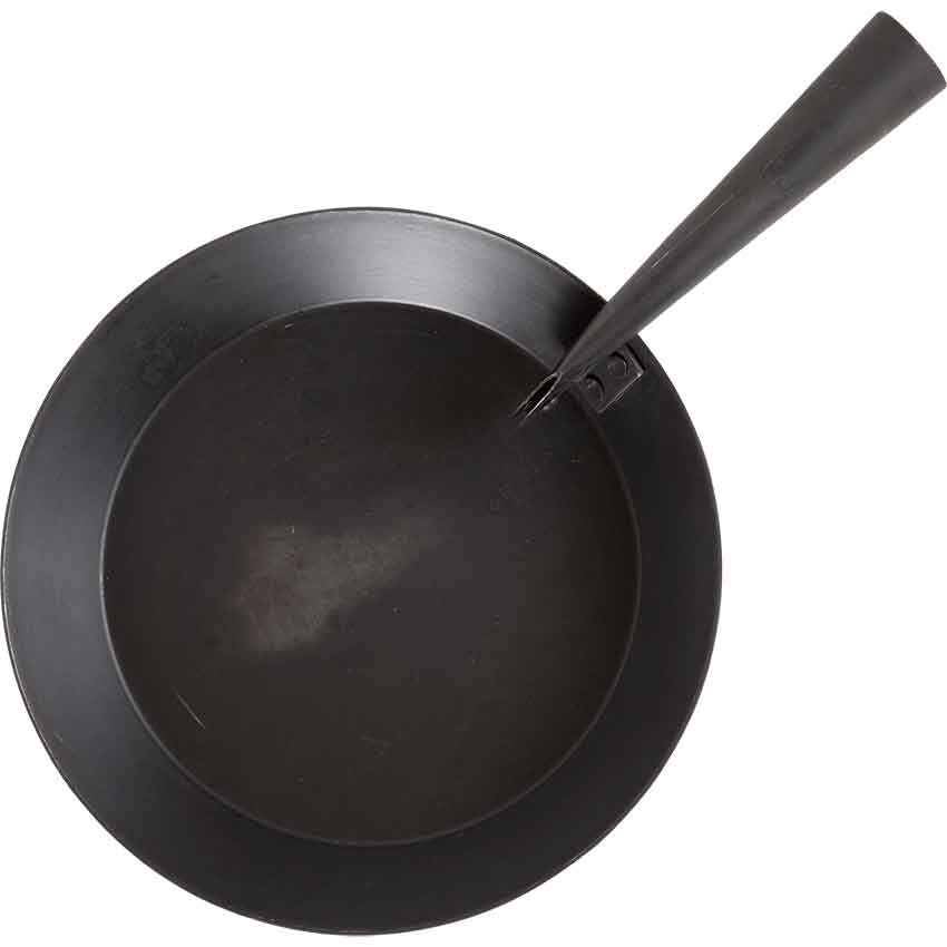 Steel Skillet with Folding Handle - HW-700228 - Medieval Collectibles