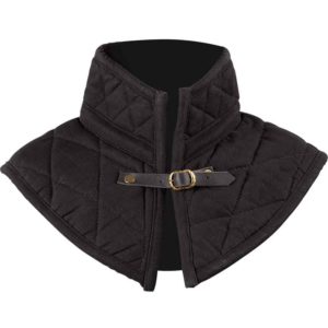 Brass Buckle Padded Collar - Black