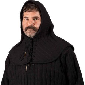 Medieval Padded Coif - Black