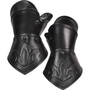 Decius Fleur Leather Gauntlets - MY101119 - Medieval Collectibles