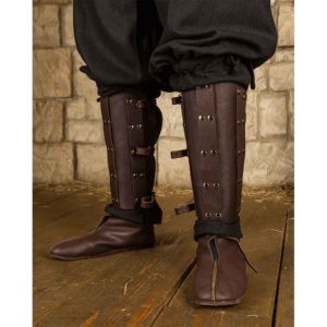 Erend Leather Greaves - MY101248 - Medieval Collectibles